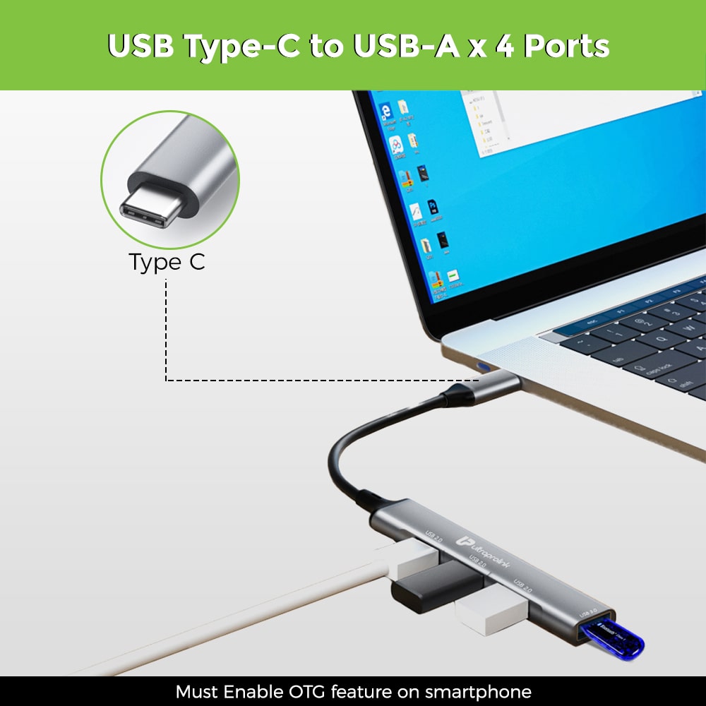 Slimport Type C - 4 USB Adapter Hub UL1087