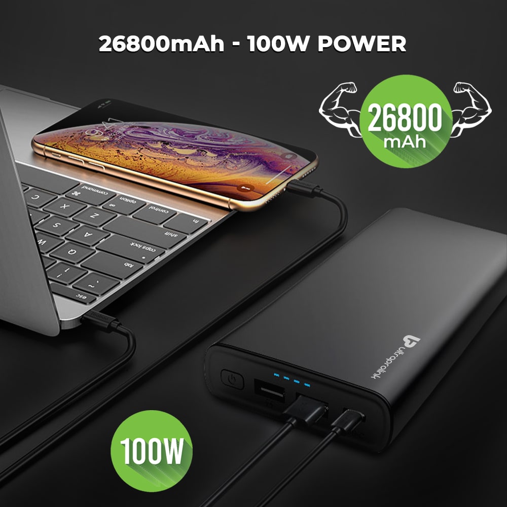 Juice-UP 100W Power Bank | QC-PD -PPS 26800mAh | 94.7Wh UM1107