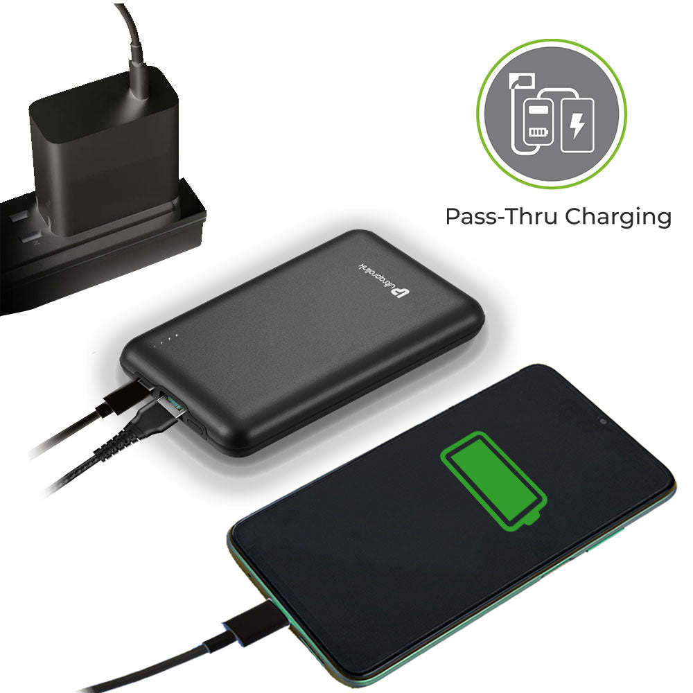 Juice-Up Slim 10,000mAh QC-PD Slim Power Bank UM1112BLK