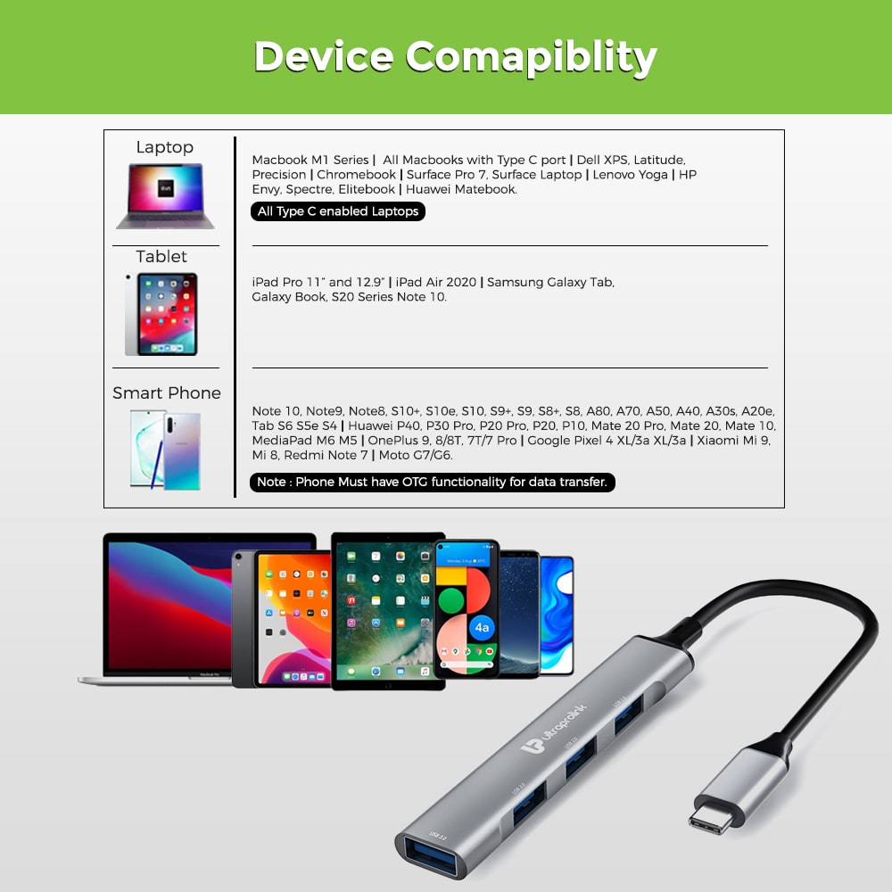 Slimport Type C - 4 USB Adapter Hub UL1087
