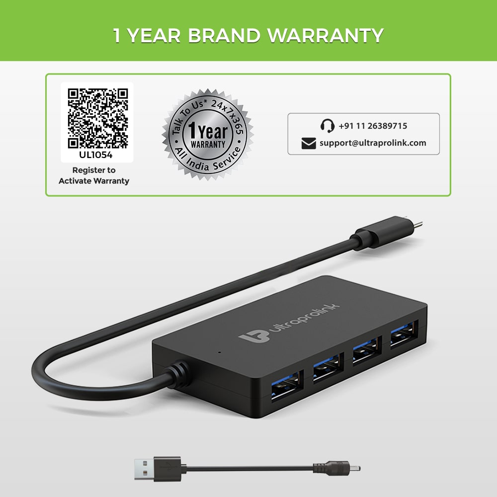iExpand USB Type C 3.1 (Gen 1) to USB-A 3.0 Hub 4 Port Expander UL1054