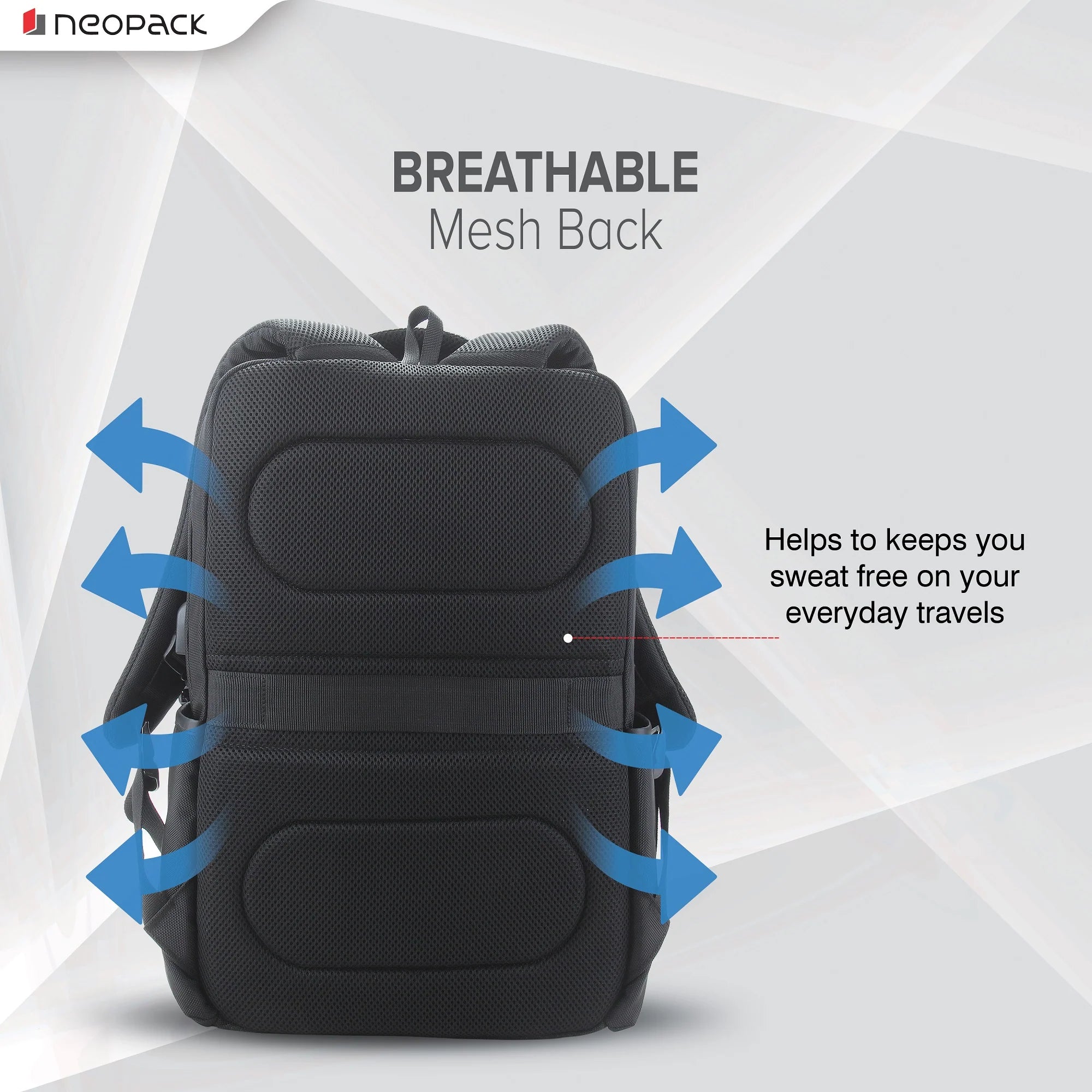 Neopack Urban Carrer Backpack For Upto 16.2" Macbooks & 15" Laptops (Black)