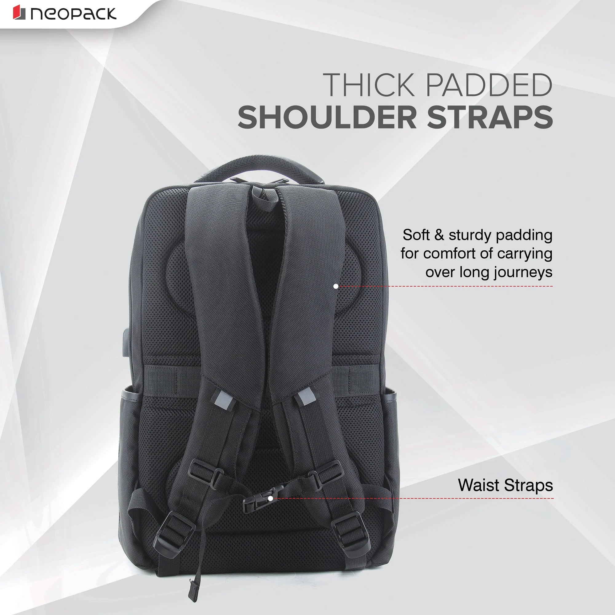Neopack Urban Carrer Backpack For Upto 16.2" Macbooks & 15" Laptops (Black)