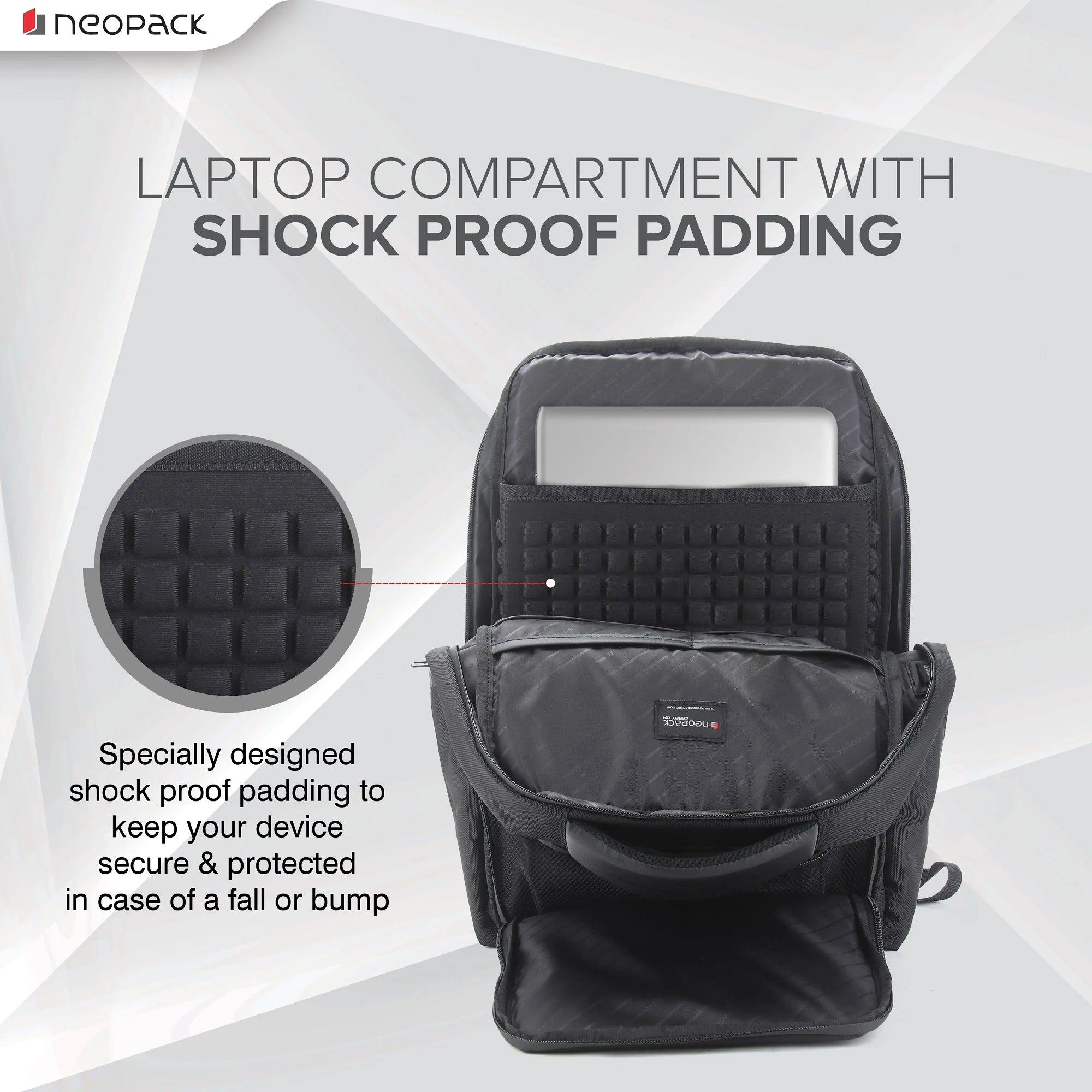 Neopack Urban Carrer Backpack For Upto 16.2" Macbooks & 15" Laptops (Black)