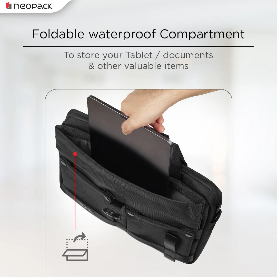 Neopack All Weather Shoulder Bag For Upto 14.2" Macbooks (Black)