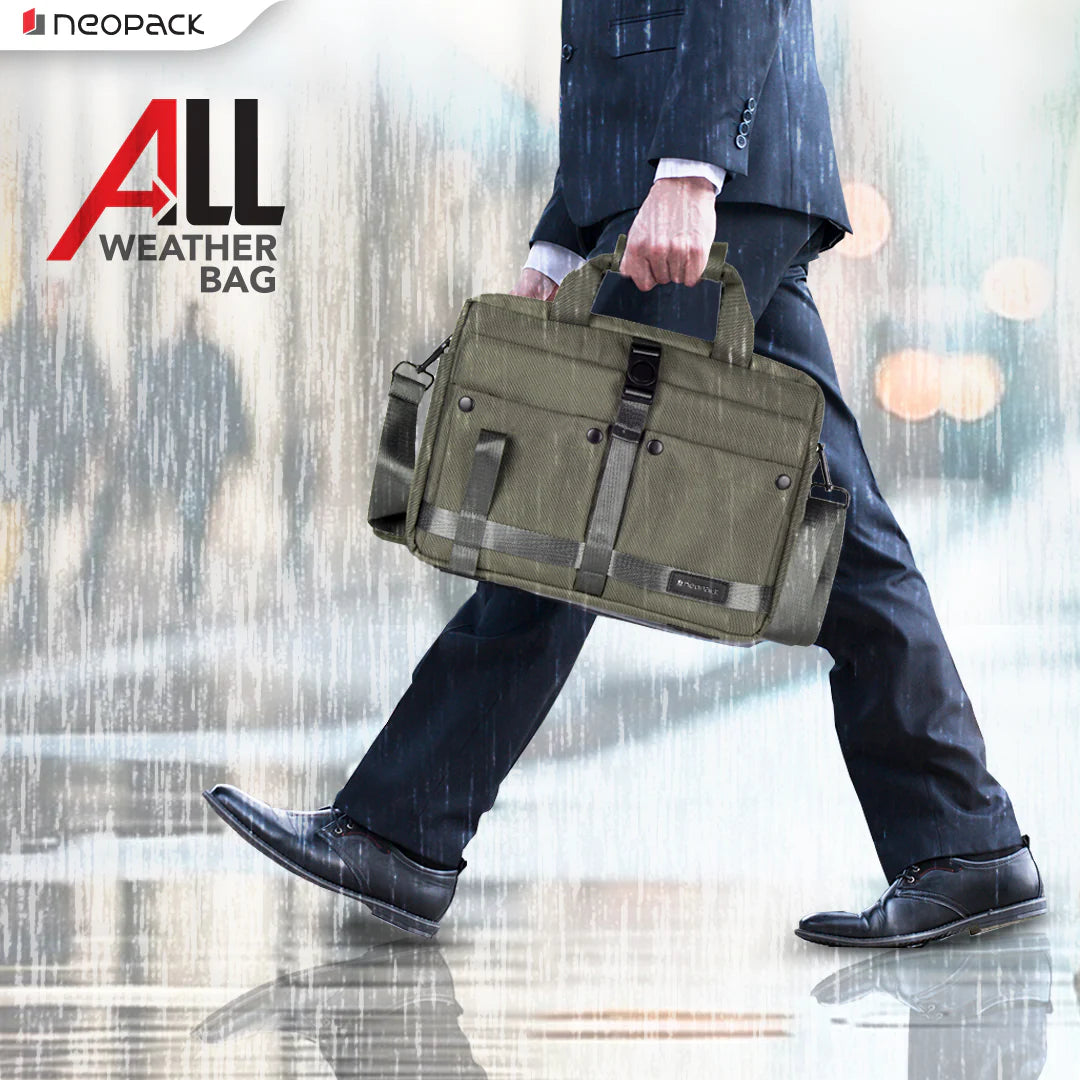 All Weather Shoulder Bag For Upto 14.2" Macbooks (Military Green)