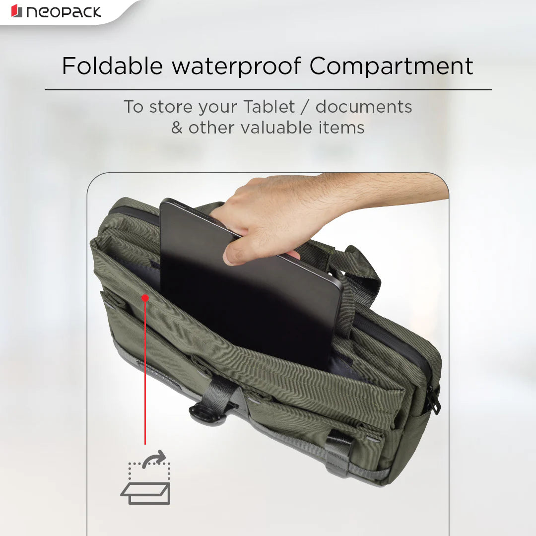 All Weather Shoulder Bag For Upto 14.2" Macbooks (Military Green)