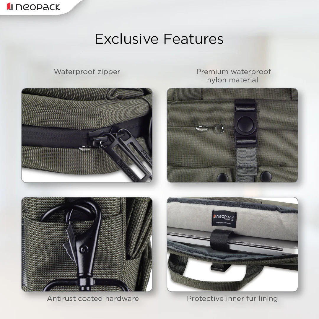 All Weather Shoulder Bag For Upto 14.2" Macbooks (Military Green)
