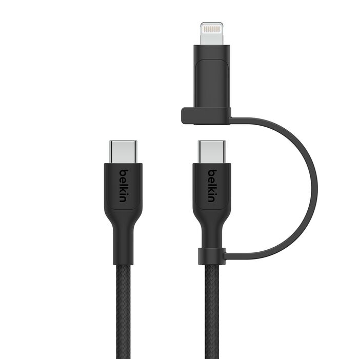 Belkin BoostCharge Pro 2-in-1 Cable with USB-C and Lightning Connector