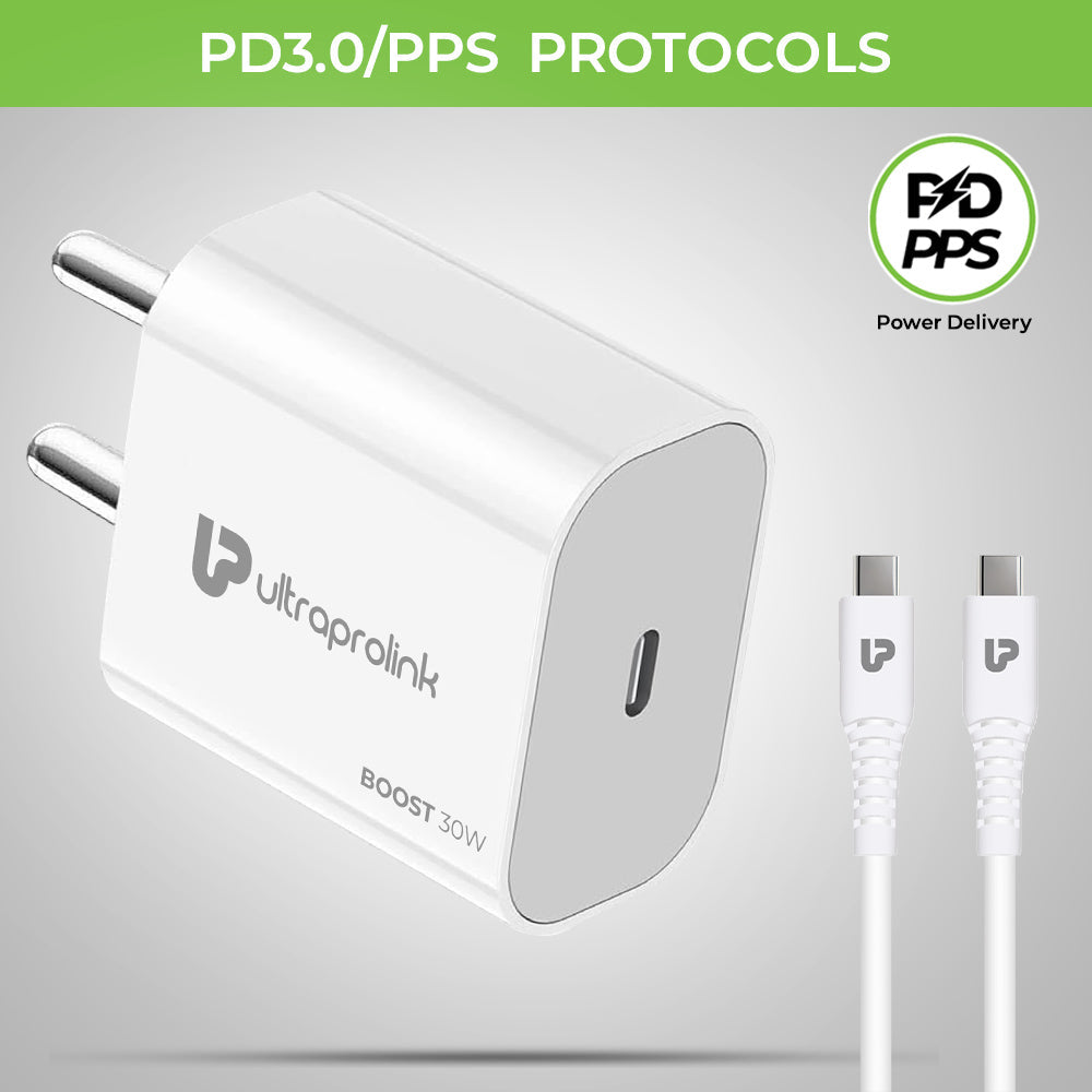 Boost PD30 PD-PPS 30W Travel Charger with C2C Cable UM1132C