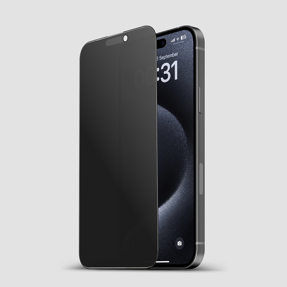 GRIPP Matte Privacy Tempered Glass for Apple iPhone 15 Pro