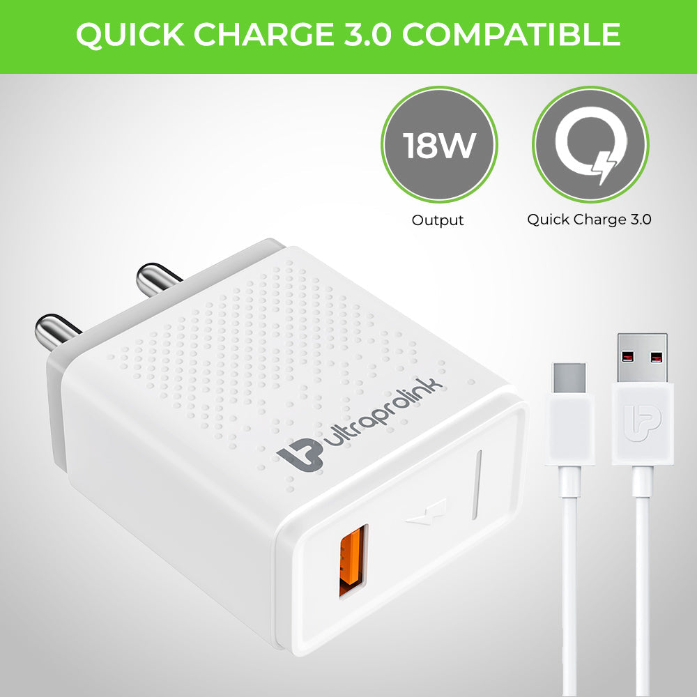 Boost 18W QC3.0 Charger + Type C Cable UM1110QC-C
