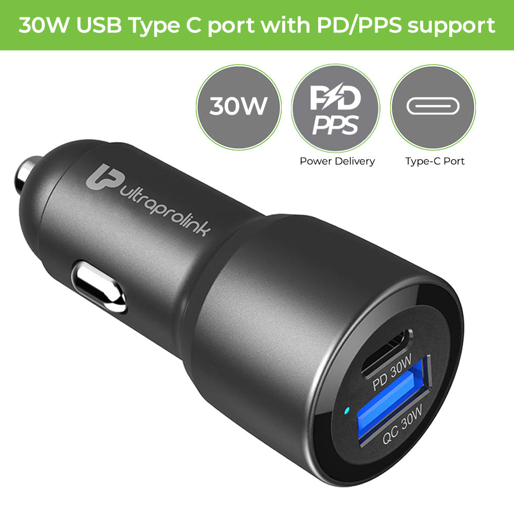 Mach 60 PD/QC3.0/PPS Car Charger with C2C Cable (60W) UM1158