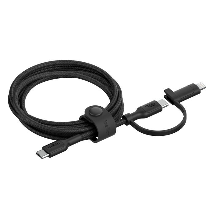 Belkin BoostCharge Pro 2-in-1 Cable with USB-C and Lightning Connector