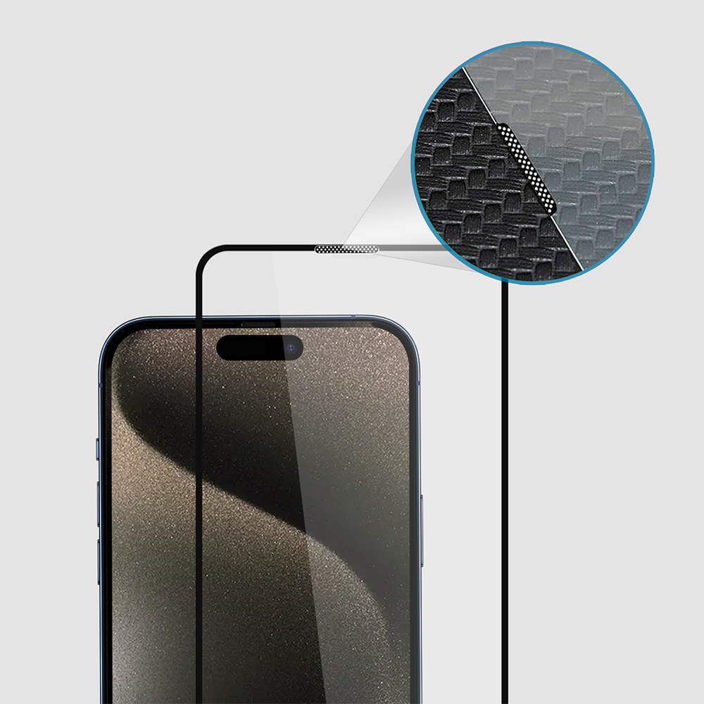 GRIPP Dust Proof 3D Tempered Glass for Apple iPhone 15 Pro