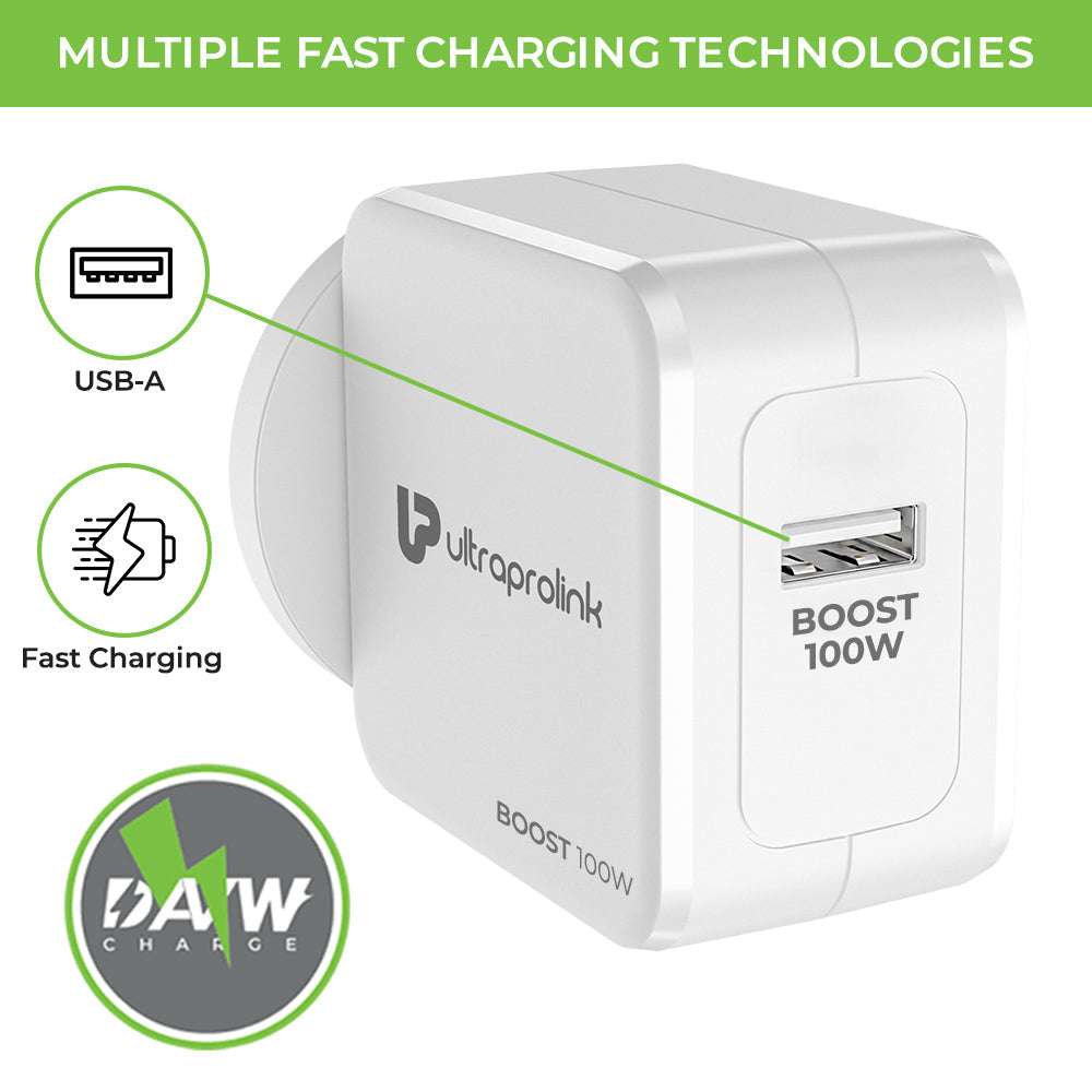 100W Multi Protocol Fast Travel Charger with 1m Cable UM1136