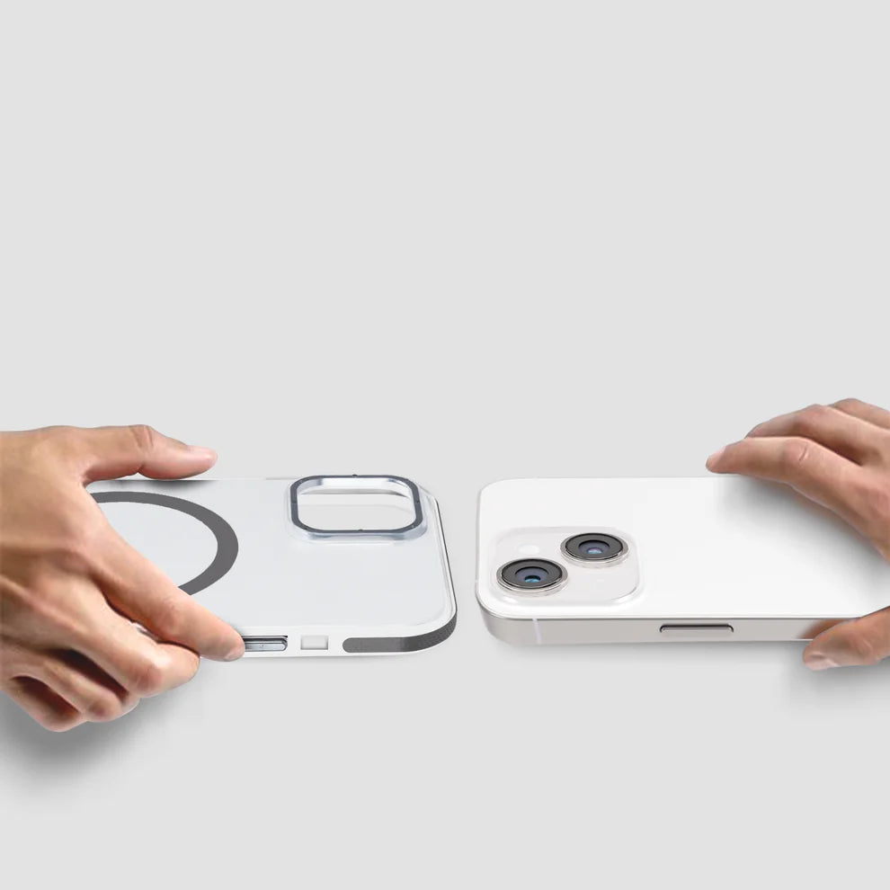 GRIPP Raigor Apple iPhone 15 with MagSafe Case - Clear/Grey