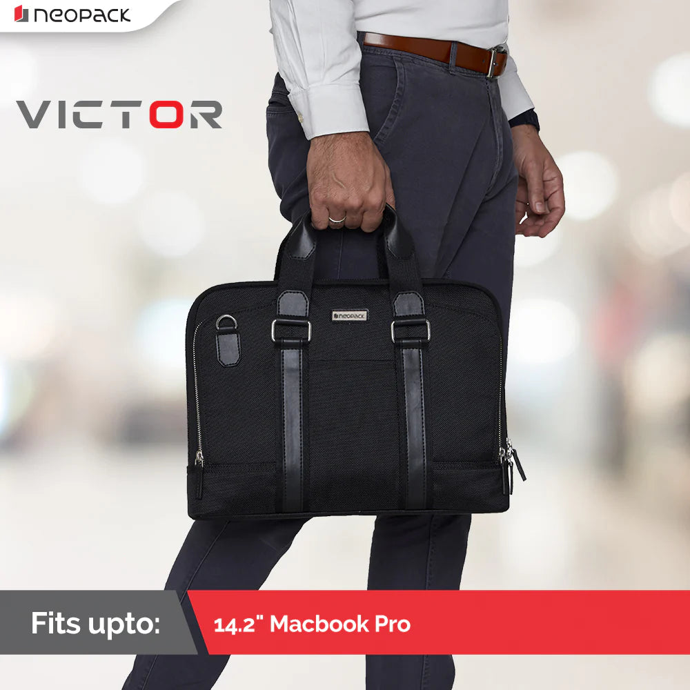 Victor Messenger Bag For Upto 14.2" Macbooks (Black)