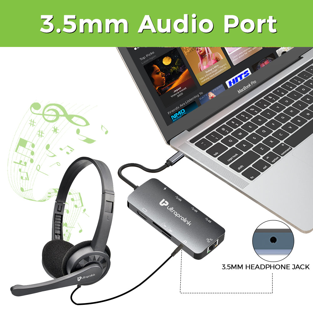 Super Hub 4C–USB Type C 3.1, 9-in-1 Type C Hub UL1057