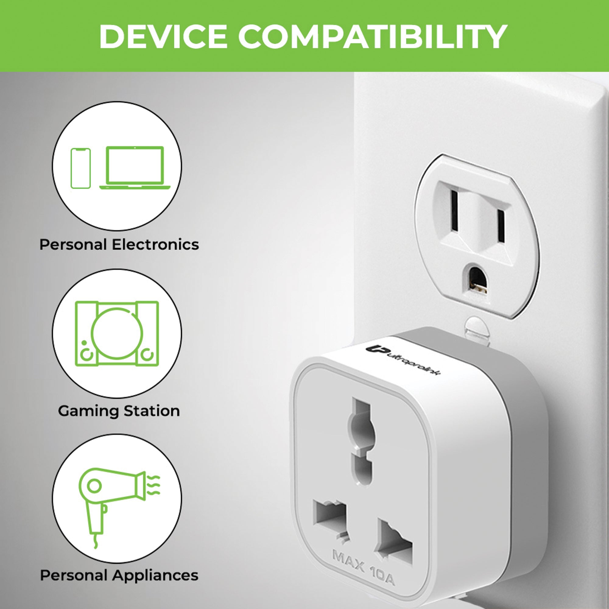 Travel Qubes Worldwide AC Convertor Plugs ( pack of 5) UM1164