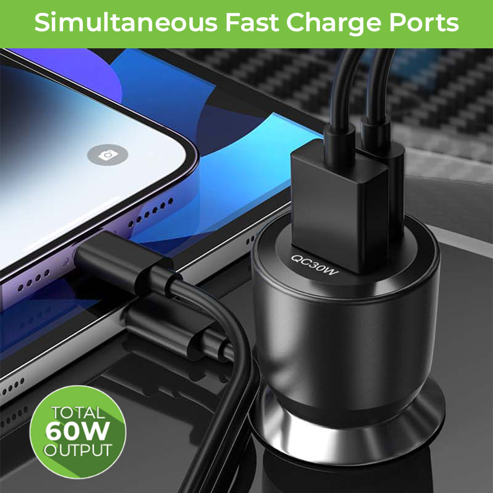 Mach 60 PD/QC3.0/PPS Car Charger with C2C Cable (60W) UM1158