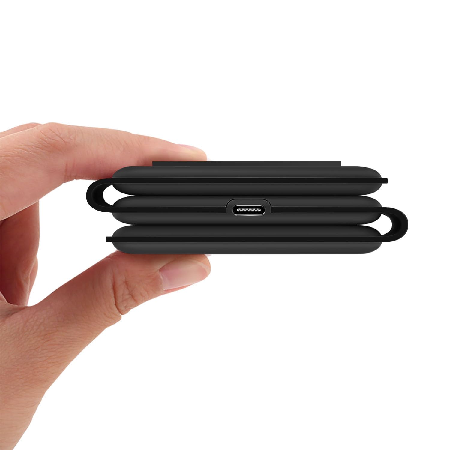 POWERUP 3in1 High-Speed Dual Coil Wireless Charger Compatible with iPhone 15/14/ 13/12 Series | All Apple Watch & Air-Pods | 23W Magnetic Portable Charger with Mag-Safe - Black