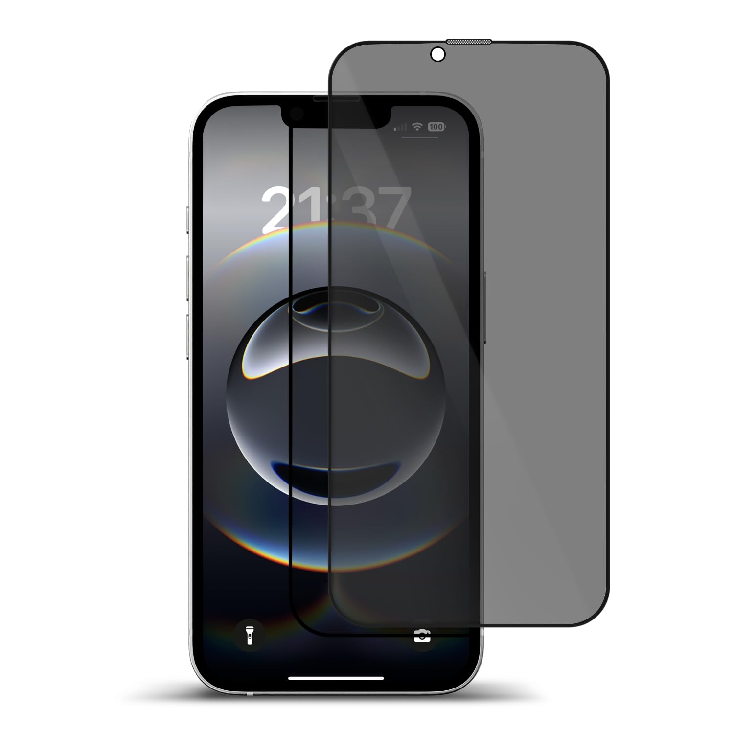 GRIPP Privacy Tempered Glass Screen Protector for iPhone 16e (6.1") Anti Scratch & Fingerprint with 9h Protection, Edge to Edge Full Coverage Anti Spy Screen Guard (Easy Installation) - Black