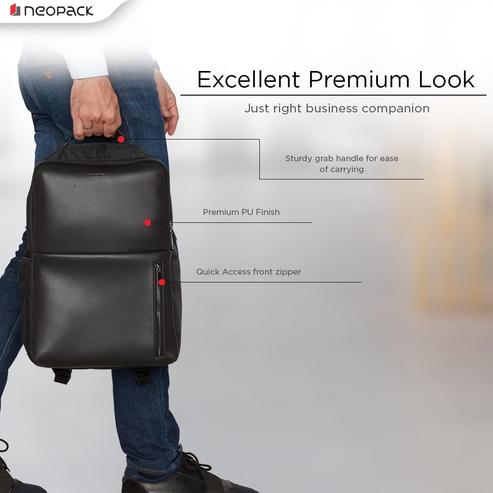 Neopack Vault Professional Backpack for 15" Laptops & 16.2" Macbooks (Black)