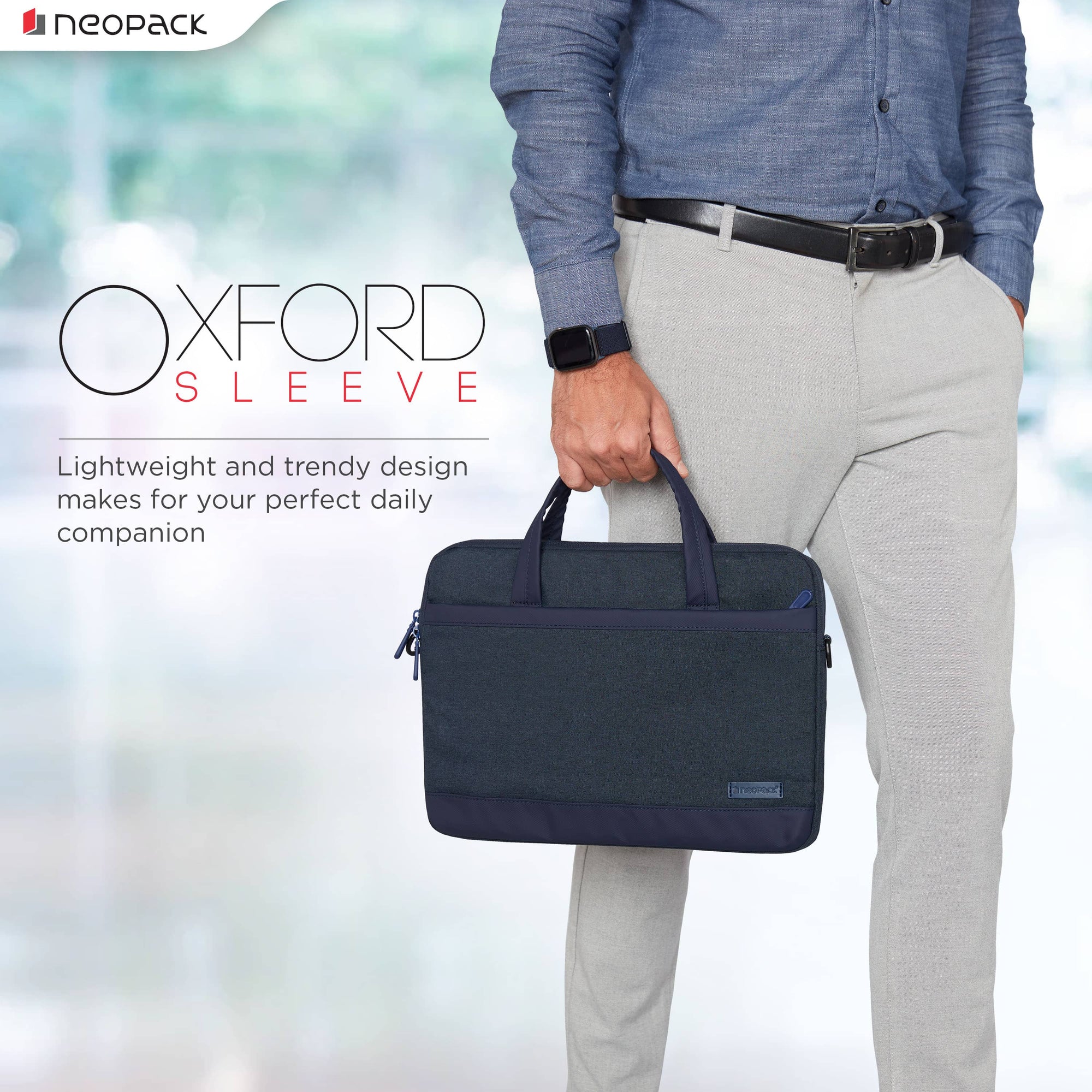 Neopack Oxford Sleeves For Upto 14.2" Macbooks (Navy Blue)
