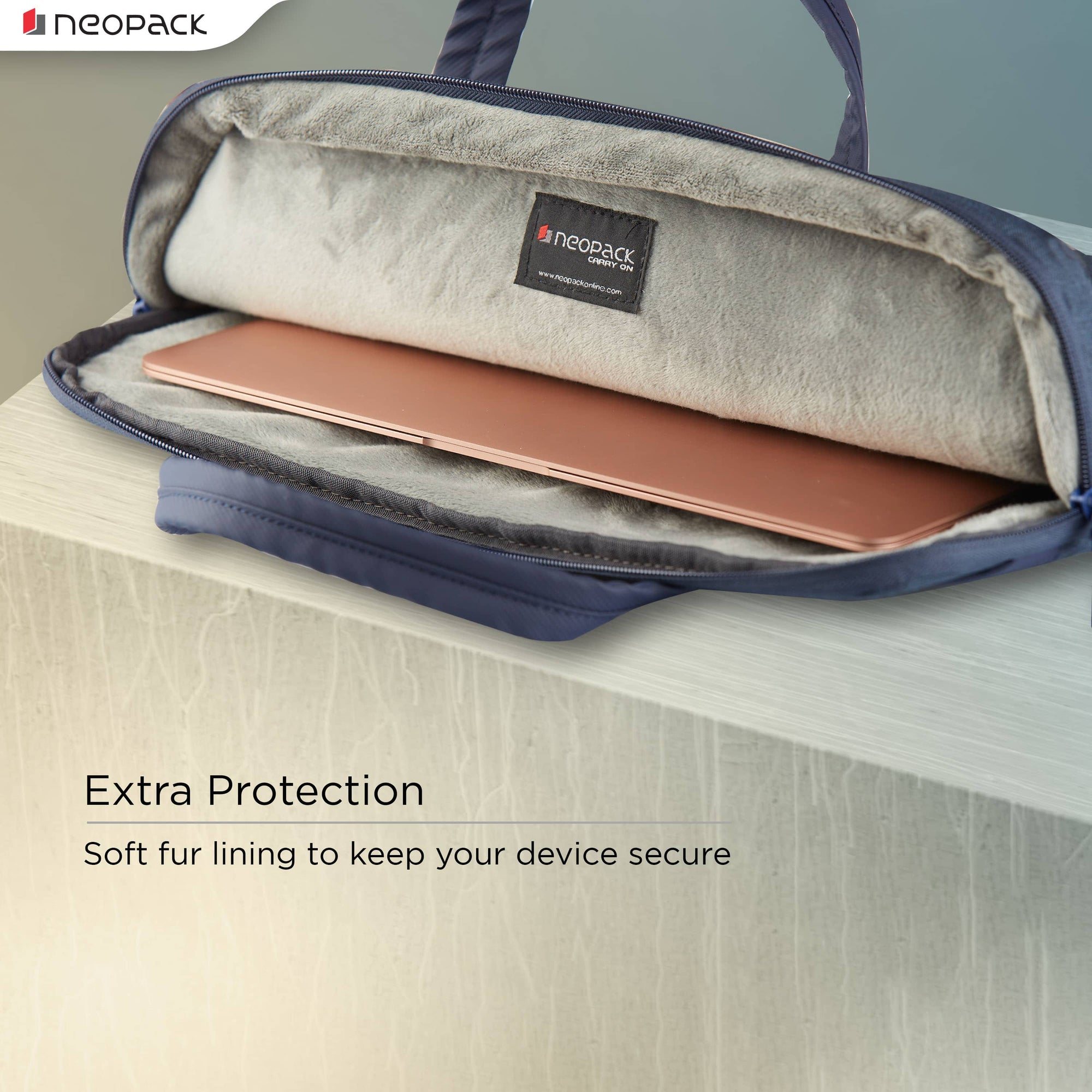 Neopack Oxford Sleeves For Upto 14.2" Macbooks (Navy Blue)