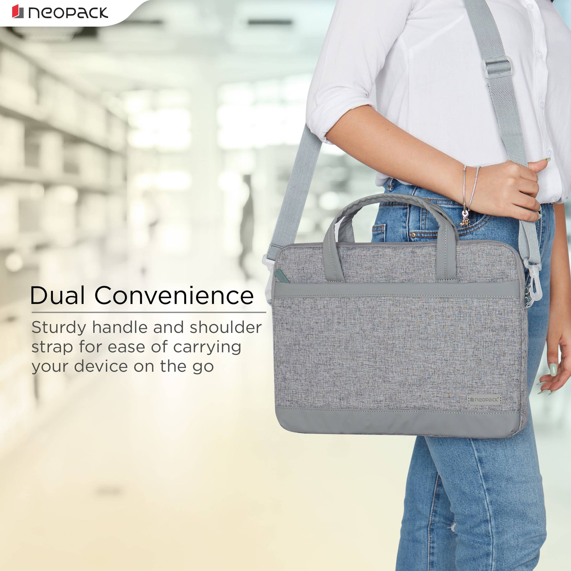 Neopack Oxford Sleeves For Upto 14.2" Macbooks (Stone Grey)