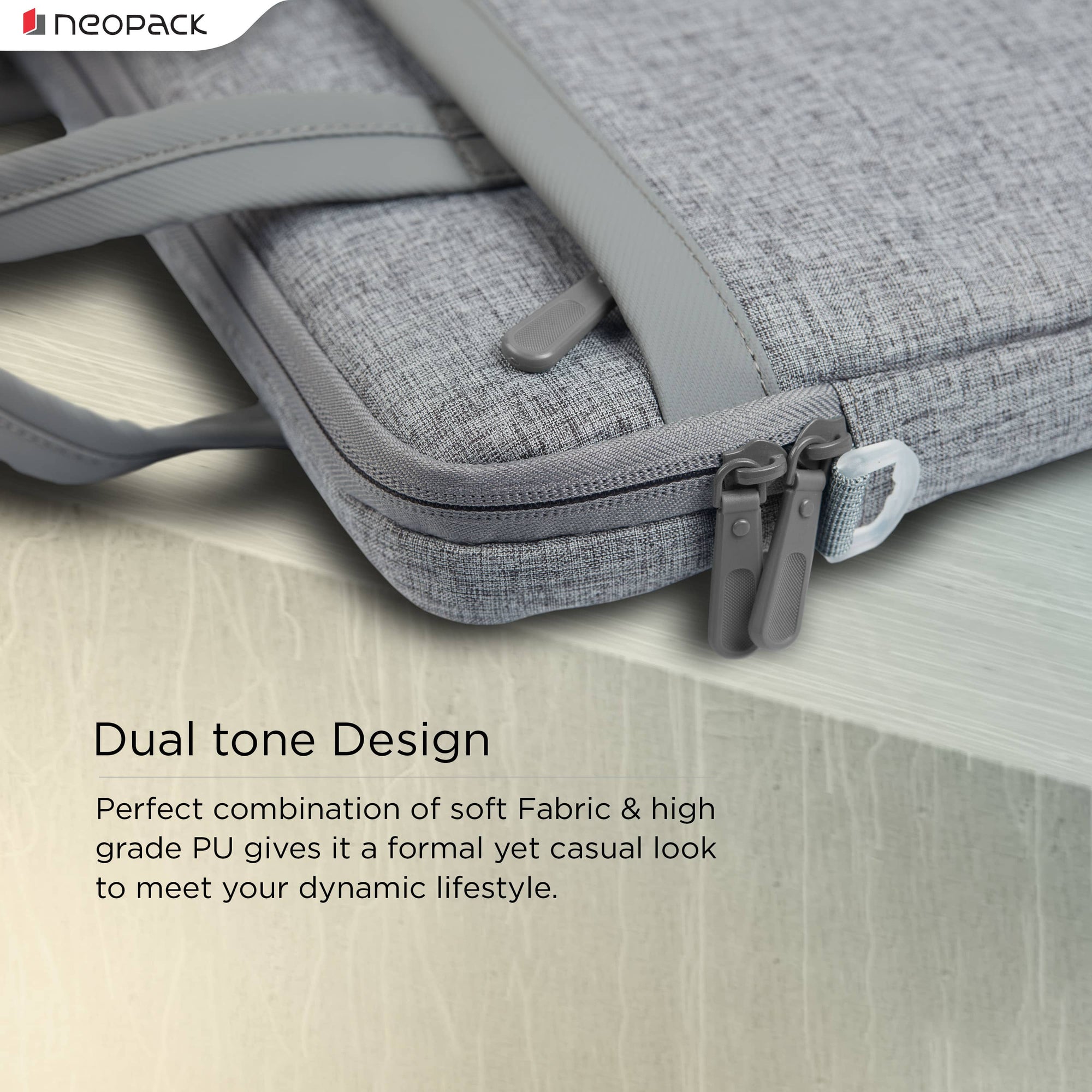 Neopack Oxford Sleeves For Upto 14.2" Macbooks (Stone Grey)