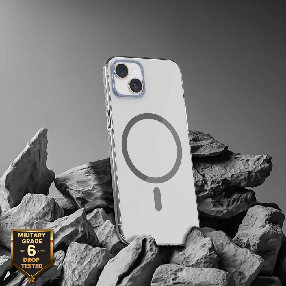 GRIPP Raigor Apple iPhone 15 with MagSafe Case - Clear/Grey