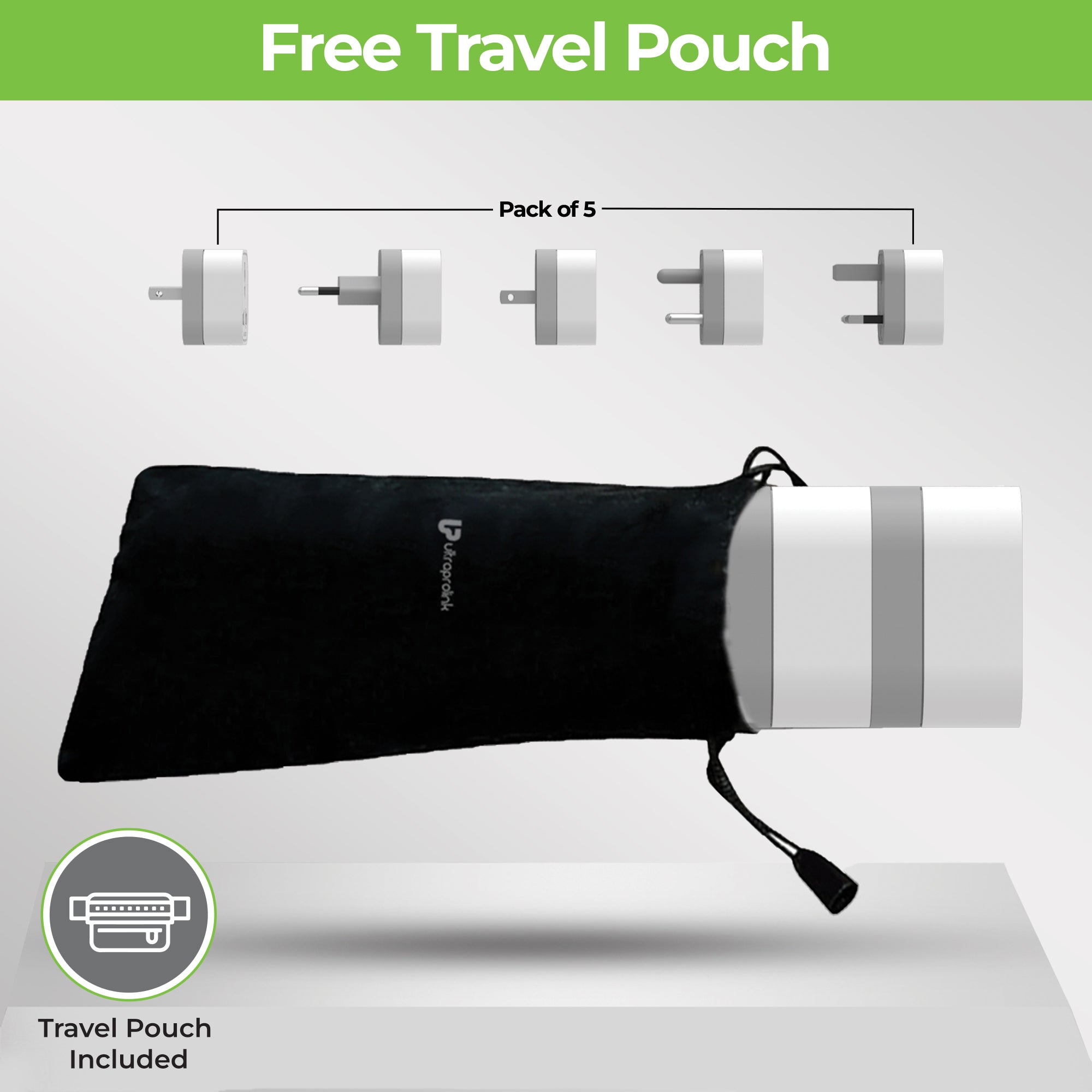 Travel Qubes Worldwide AC Convertor Plugs ( pack of 5) UM1164