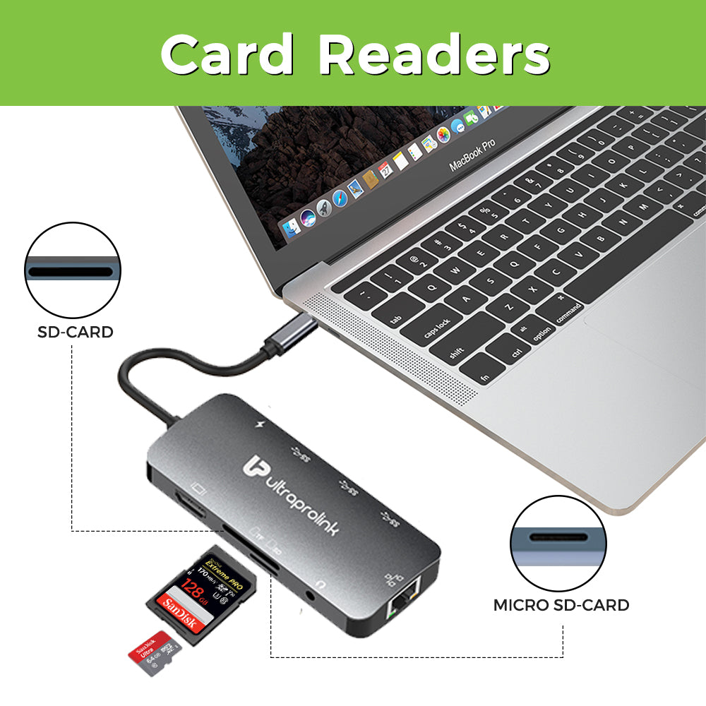 Super Hub 4C–USB Type C 3.1, 9-in-1 Type C Hub UL1057