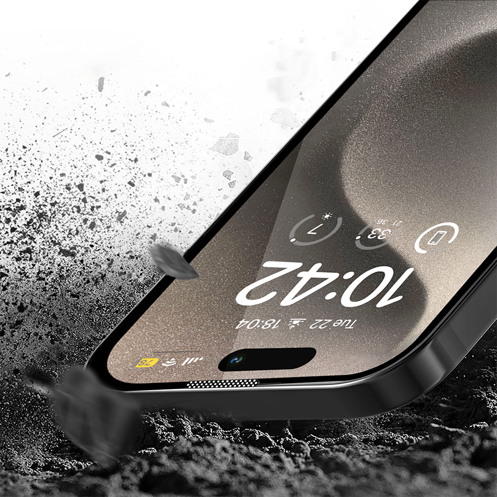 GRIPP Dust Proof 3D Tempered Glass for Apple iPhone 15 Pro