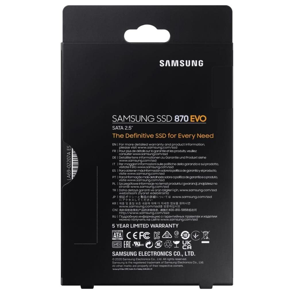 Samsung 870 EVO 1TB SATA 2.5" SSD MZ-77E1T0BW