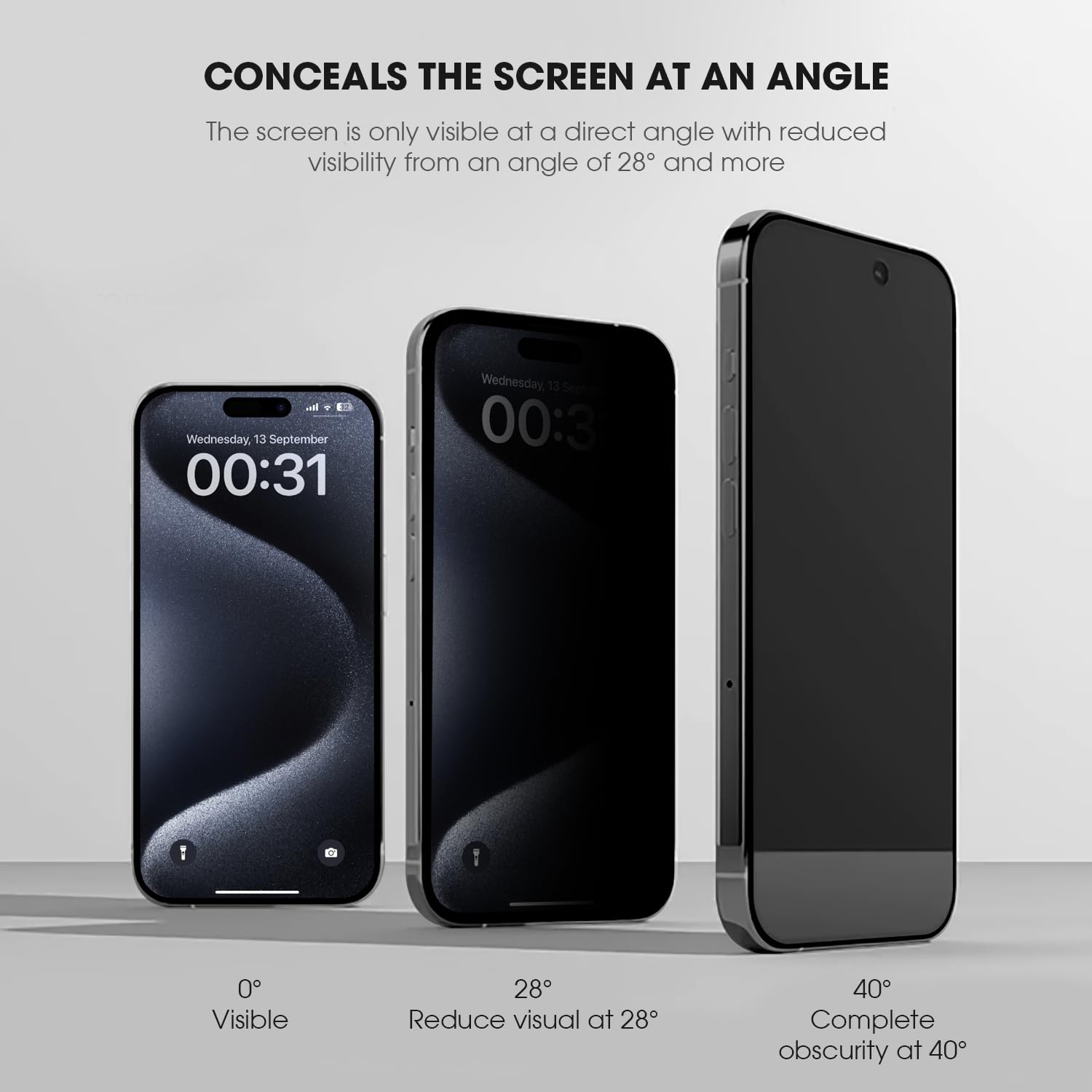 GRIPP Matte Privacy Tempered Glass Screen Protector for iPhone 15 Plus (6.7") with Anti Scratch & Anti Oil with 9h Hardness Edge to Edge Full Screen Protection Guard