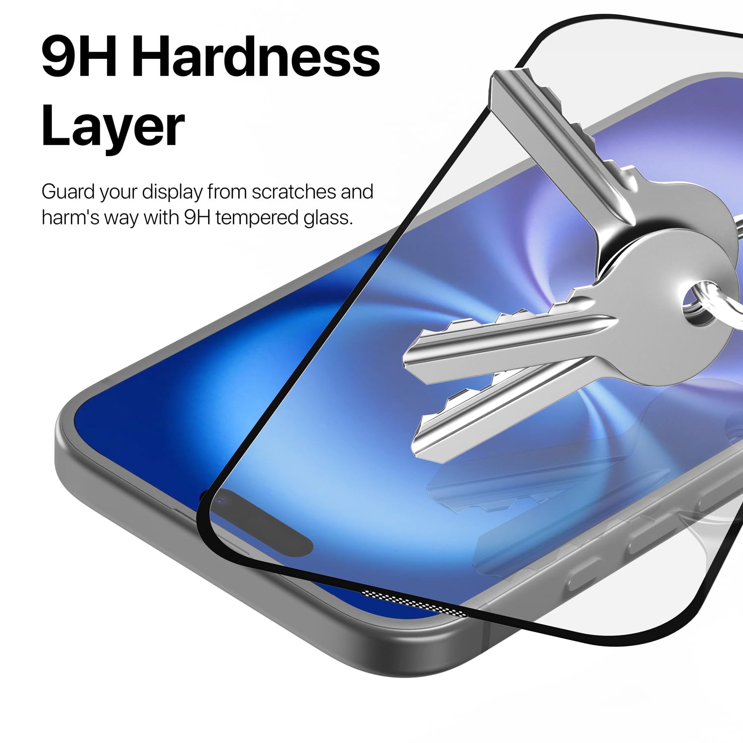 GRIPP Dust Proof 3D Tempered Glass Screen Protector for iPhone 16 Pro Max (6.9") Edge to Edge Full Coverage with Anti Dust & 9h Protection, Anti Scratch Shockproof Crystal Clear Screen Guard - Black