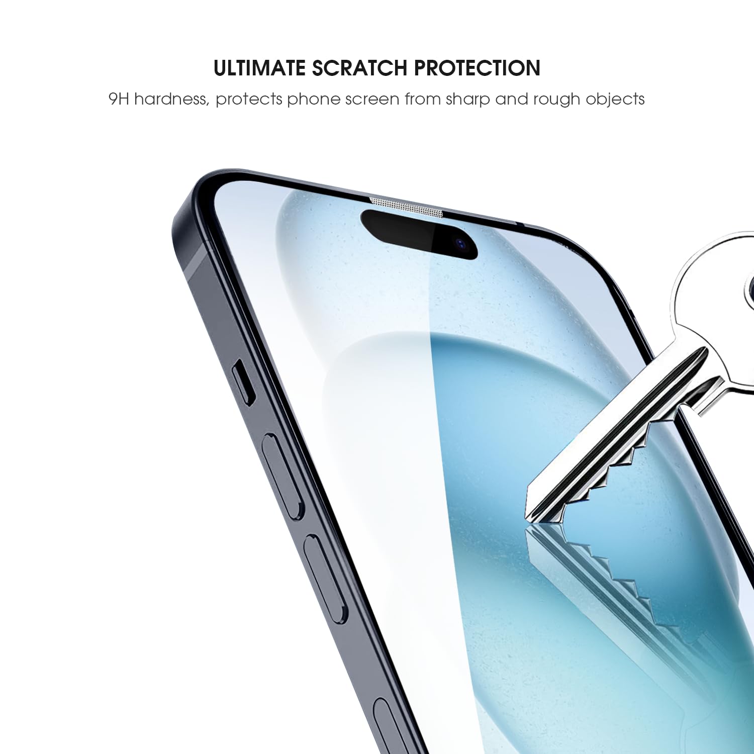 GRIPP Dust Proof 3D Tempered Glass Screen Protector for iPhone 15 (6.1") with Edge to Edge Full Coverage & 9H Hardness Anti-Scratch Shockproof Protection Screen Cover Shield