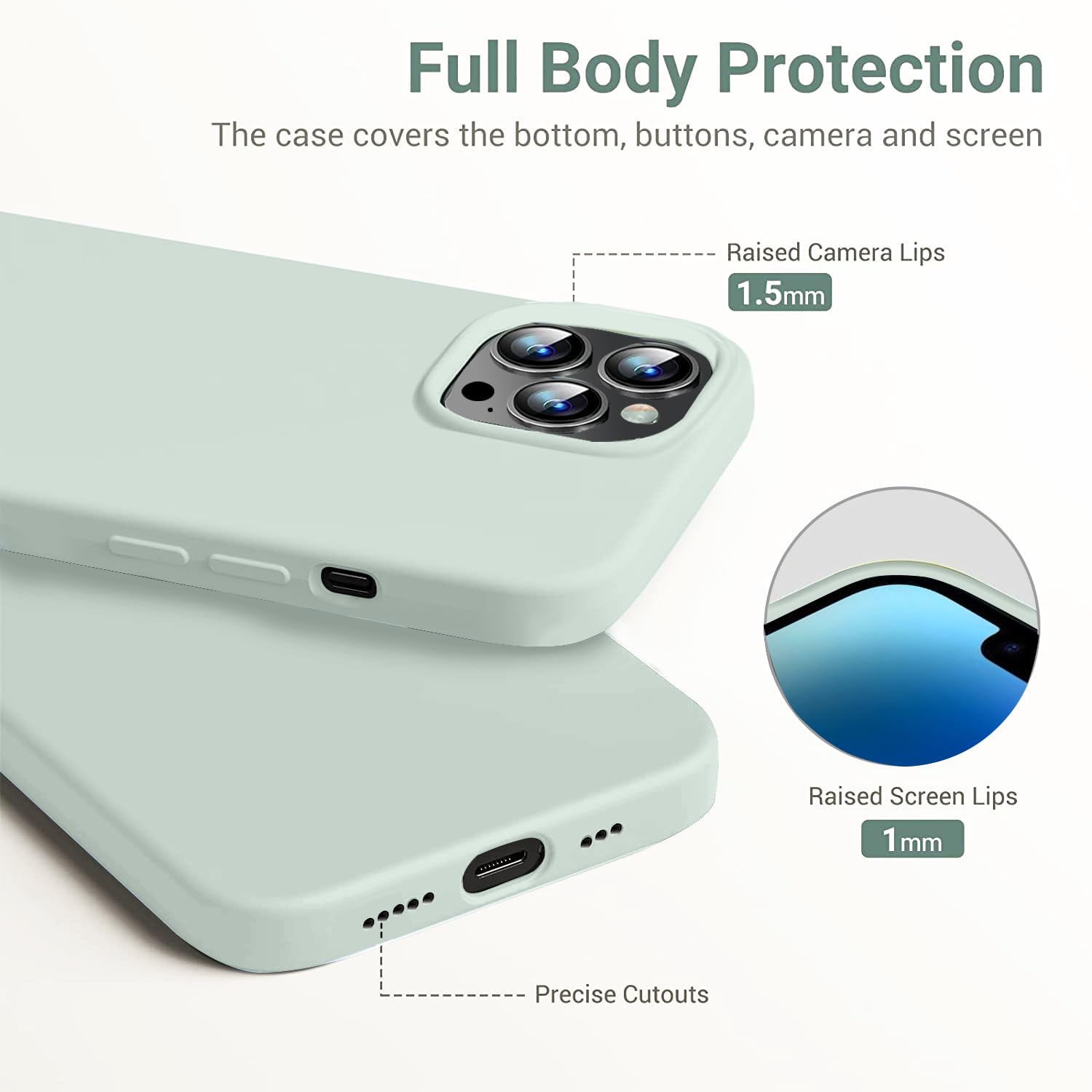 GRIPP® Rubon with Mag-Safe Slim-Fit Case Compatible with iPhone 14 Pro (6.1") Lightweight Matte Texture Liquid Silicone Soft Touch Material with 360-Degree Protection Back Cover - Beige