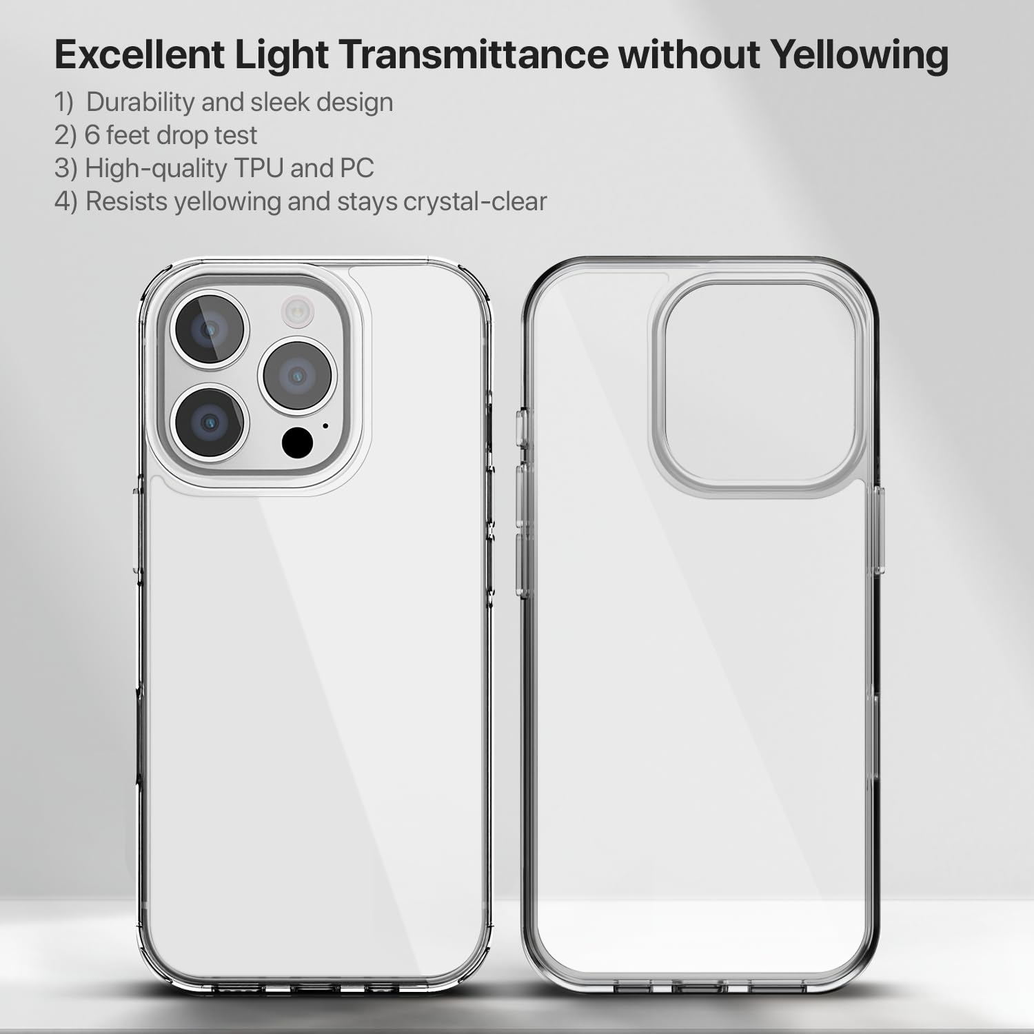 GRIPP Clear Case for iPhone 16 Pro Max (6.9") 2024 | 6ft Drop-Tested with D30 Technology, Anti-Yellowing, Anti-Slip, Lightweight, Shock-Proof & Impact Resistant Bumper Transparent Back Cover - Clear