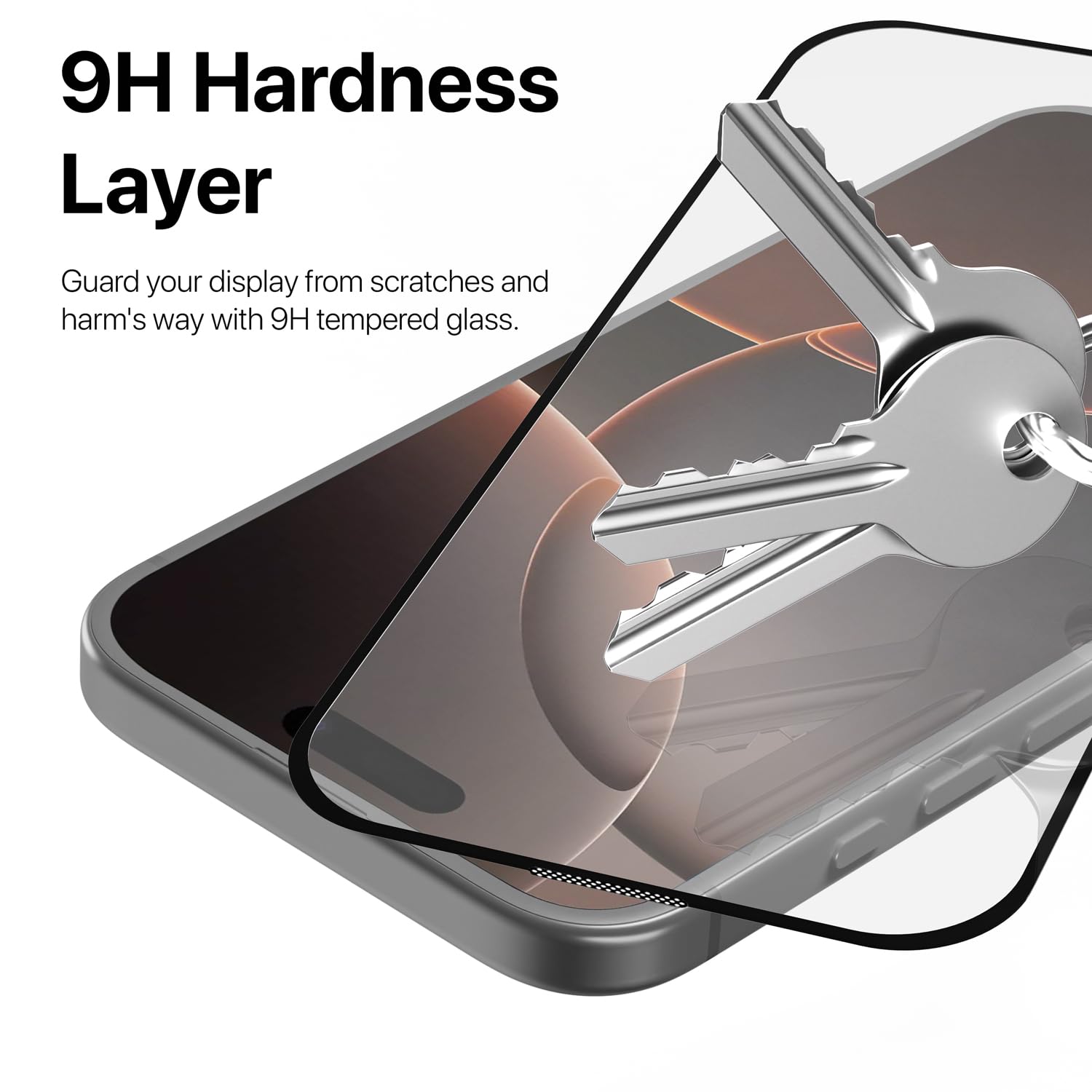 GRIPP Dust Proof 3D Tempered Glass Screen Protector for iPhone 16 Pro Max (6.9") Edge to Edge Full Coverage with Anti Dust & 9h Protection, Anti Scratch Shockproof Crystal Clear Screen Guard - Black