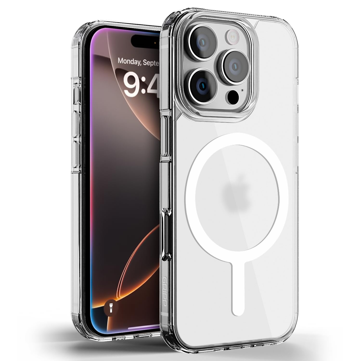 GRIPP Ice Frost Mag-Safe Case for iPhone 16 Pro (6.3") 2024 | 6ft Drop-Tested with D30 Technology, Dual Layer Shock Absorbent Protection, PC+TPU Bumper, Lightweight Back Cover - Clear Frost