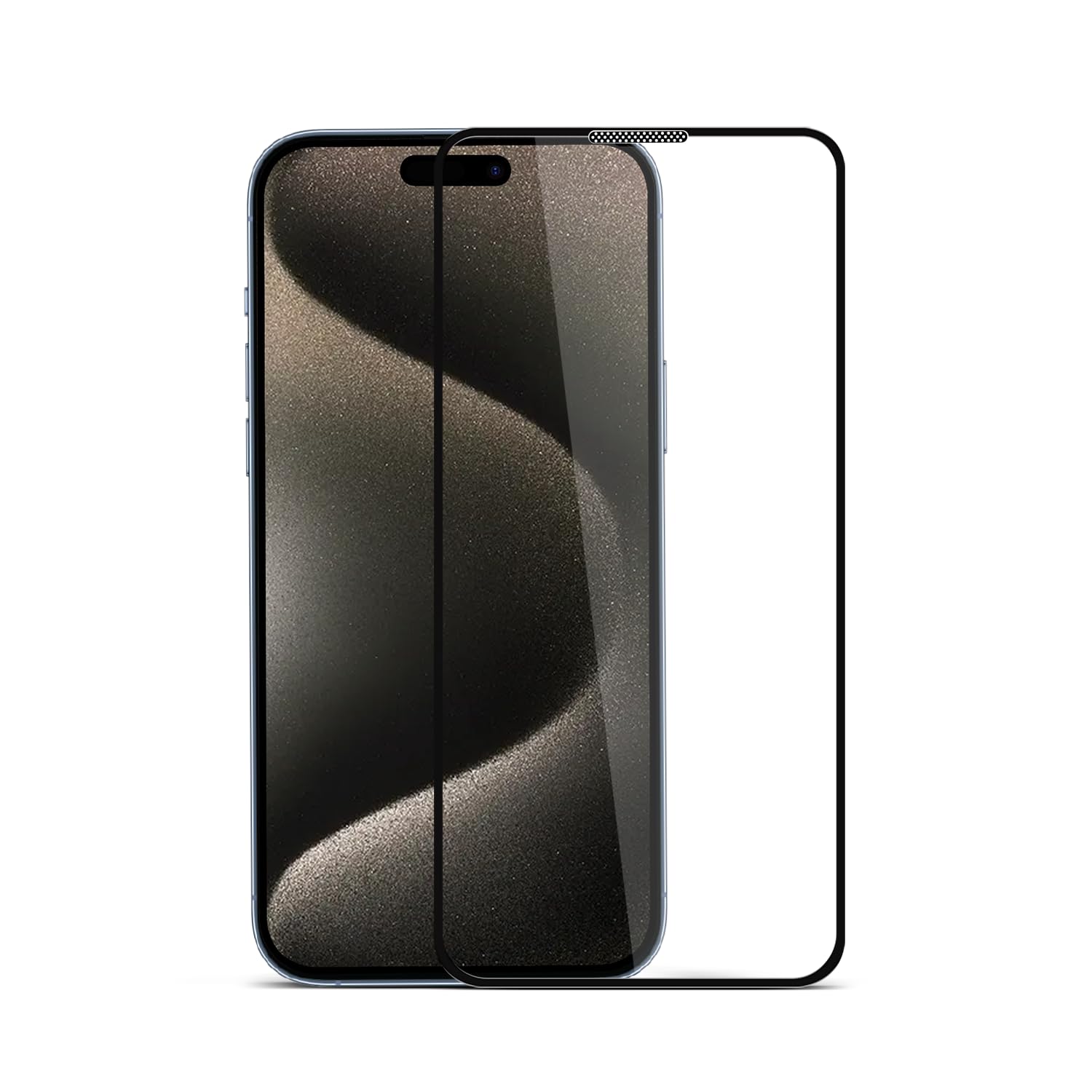GRIPP Dust Proof 3D Tempered Glass Screen Protector for iPhone 15 (6.1") with Edge to Edge Full Coverage & 9H Hardness Anti-Scratch Shockproof Protection Screen Cover Shield