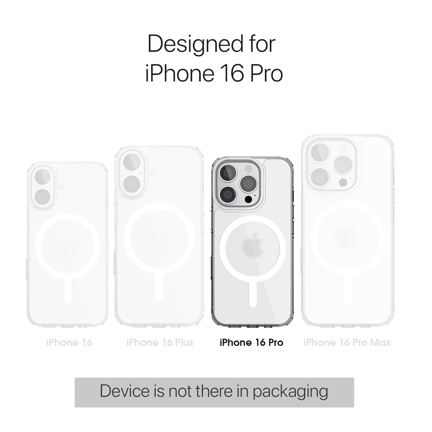 GRIPP Ice Frost Mag-Safe Case for iPhone 16 Pro (6.3") 2024 | 6ft Drop-Tested with D30 Technology, Dual Layer Shock Absorbent Protection, PC+TPU Bumper, Lightweight Back Cover - Clear Frost