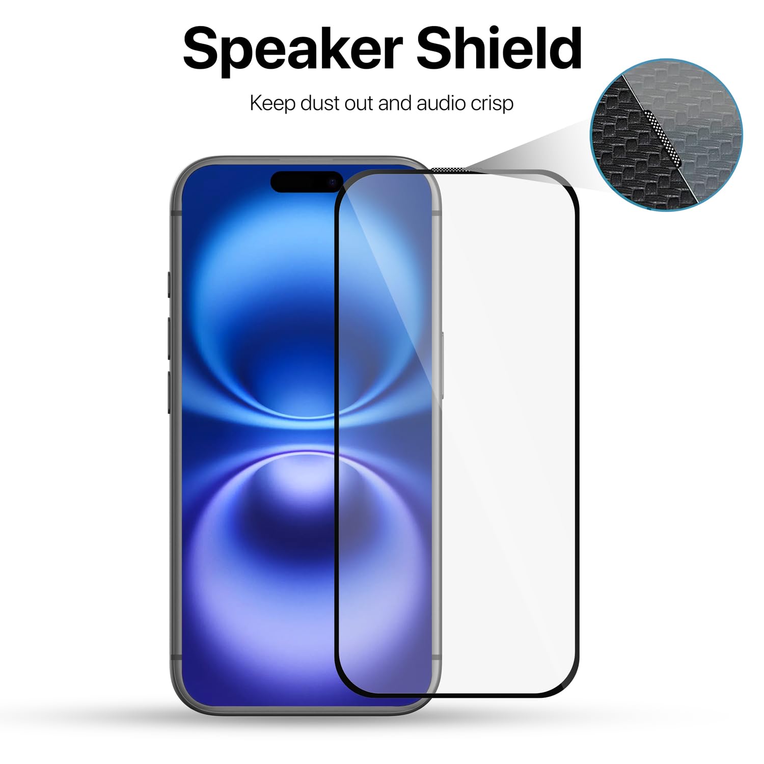 GRIPP Dust Proof 3D Tempered Glass Screen Protector for iPhone 16 Pro Max (6.9") Edge to Edge Full Coverage with Anti Dust & 9h Protection, Anti Scratch Shockproof Crystal Clear Screen Guard - Black