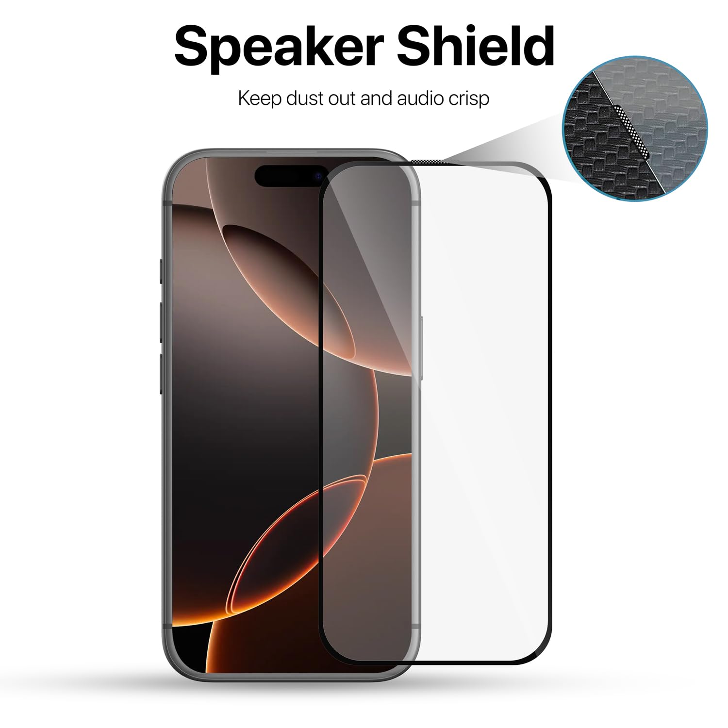 GRIPP Dust Proof 3D Tempered Glass Screen Protector for iPhone 16 Pro Max (6.9") Edge to Edge Full Coverage with Anti Dust & 9h Protection, Anti Scratch Shockproof Crystal Clear Screen Guard - Black