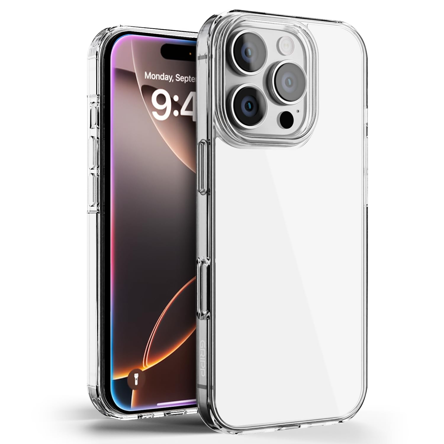 GRIPP Clear Case for iPhone 16 Pro Max (6.9") 2024 | 6ft Drop-Tested with D30 Technology, Anti-Yellowing, Anti-Slip, Lightweight, Shock-Proof & Impact Resistant Bumper Transparent Back Cover - Clear
