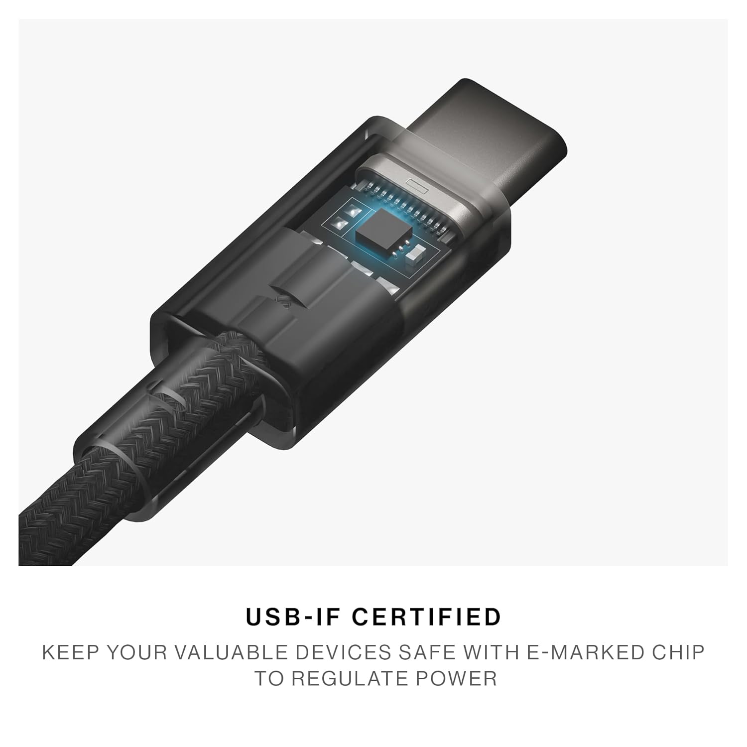 Native Union Pocket Cable 60W – Reinforced Braided USB-C to USB-C Portable Charging Cable – Compatible with iPhone 15, 15 Pro, 15 Pro Max, iPad Pro, iPad Air, Galaxy S24, Flip 5, Fold 5 (Black)